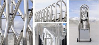 Puerta retractable eléctrica del acero inoxidable, puerta plegable automática SS304