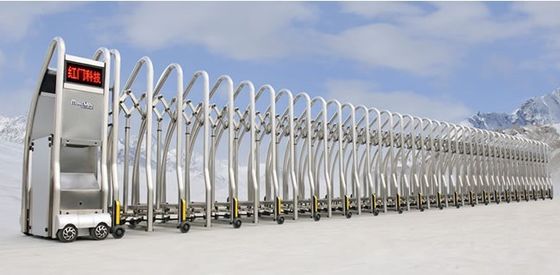 Puerta retractable eléctrica sin rieles automatizada, puerta plegable automática de la universidad