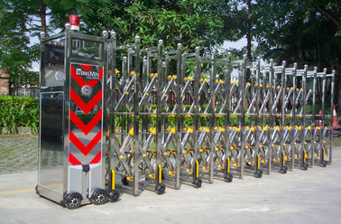 Puerta extensible automática sin rieles de los SS, puerta retractable eléctrica del acero inoxidable