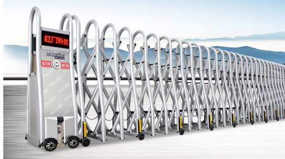 Perfil tubular doblado una pieza automática retractable de la puerta de la seguridad con la fotocélula