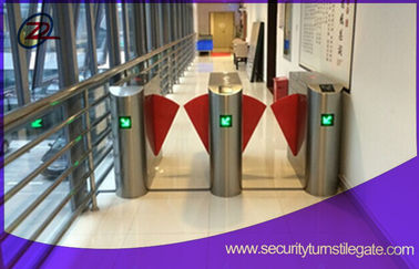 Torniquete bidireccional cepillado de la aleta de la puerta superficial de la barrera con el sistema del control de acceso de la identificación