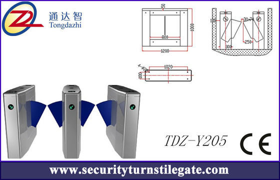 Puerta de la barrera de la aleta del torniquete del subterráneo del OEM, productos de la seguridad del torniquete