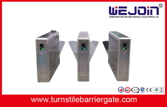 Del acero puerta auto inoxidable de la barrera de la aleta del control de acceso por completo - con el canal doble