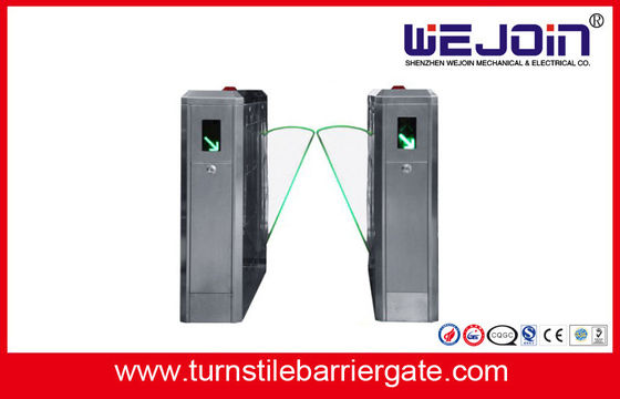 Del acero puerta auto inoxidable de la barrera de la aleta del control de acceso por completo - con el canal doble