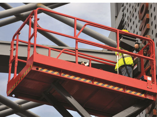 La capacidad eléctrica 320kg de la elevación de la plataforma de trabajo aéreo automotora Scissor la elevación de la altura de funcionamiento máxima del 13.8m