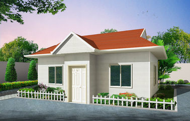 Casas modulares prefabricadas con dos dormitorios de la playa rápida de la construcción, chalet de acero ligero